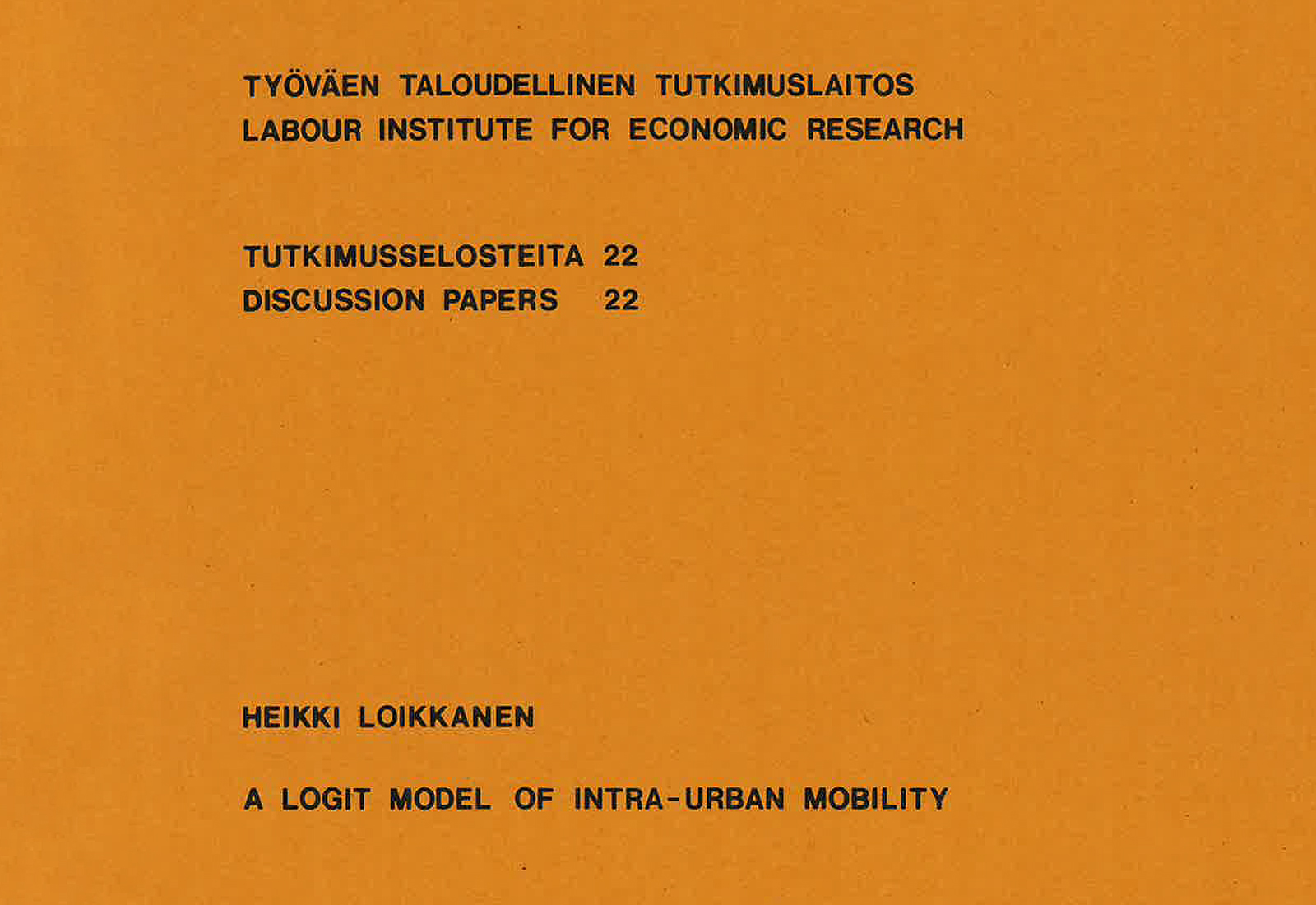 A Logit Model of Intra-Urban Mobility