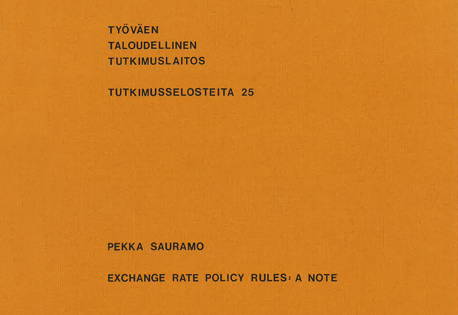 Exchange Rate Policy Rules: A Note