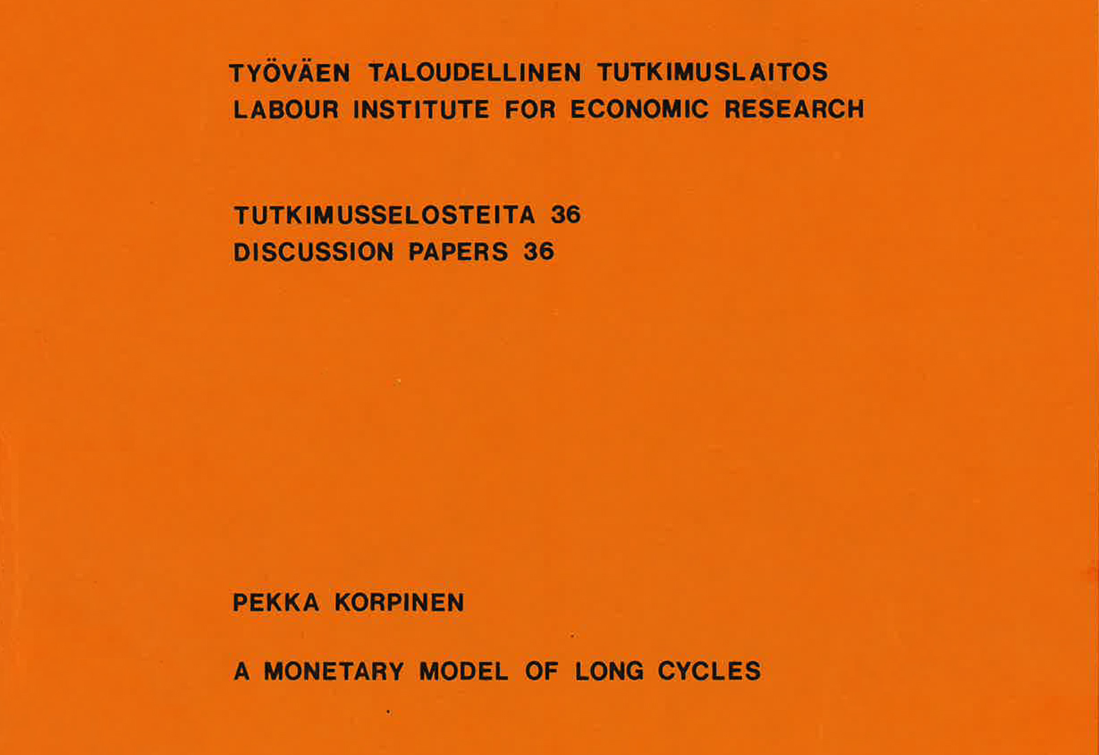A Monetary Model of Long Cycles