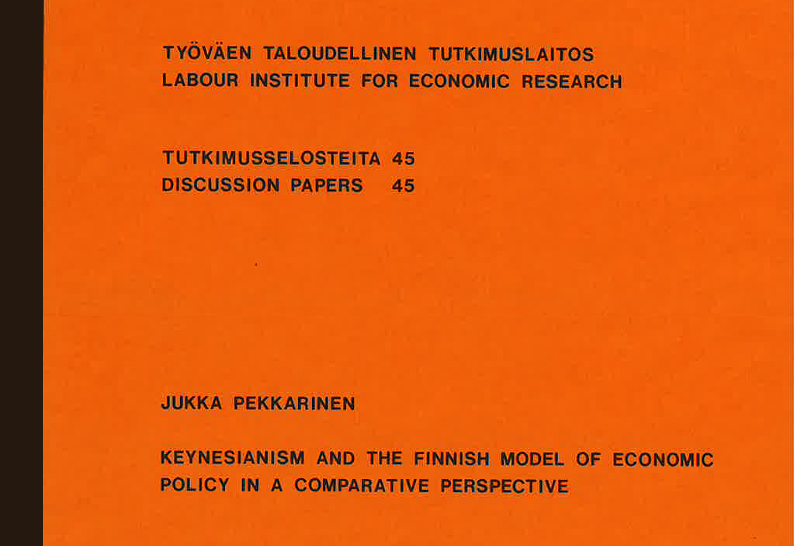 Keynesianism and the Finnish Model of Economic Policy in a Comparative Perspective