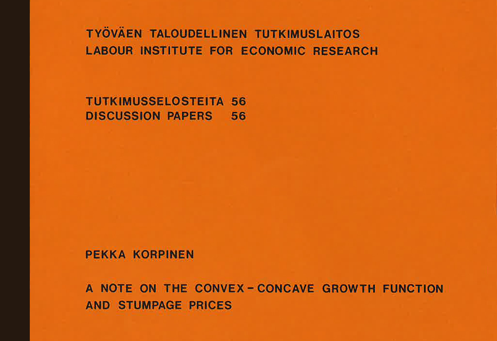 A Note on the Convex-Concave Growth Function and Stumpage Prices