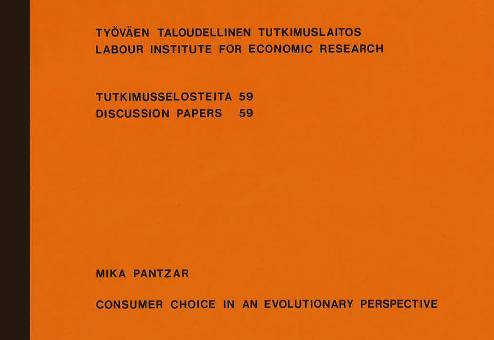 Consumer Choice in an Evolutionary Perspective