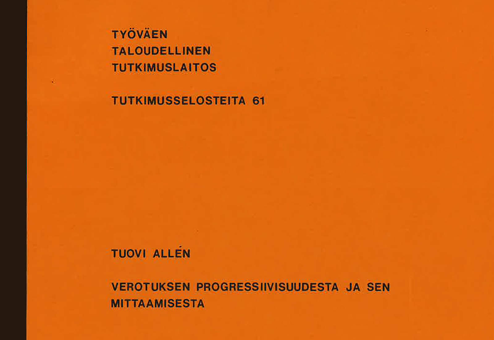 Verotuksen progressiivisuudesta ja sen mittaamisesta