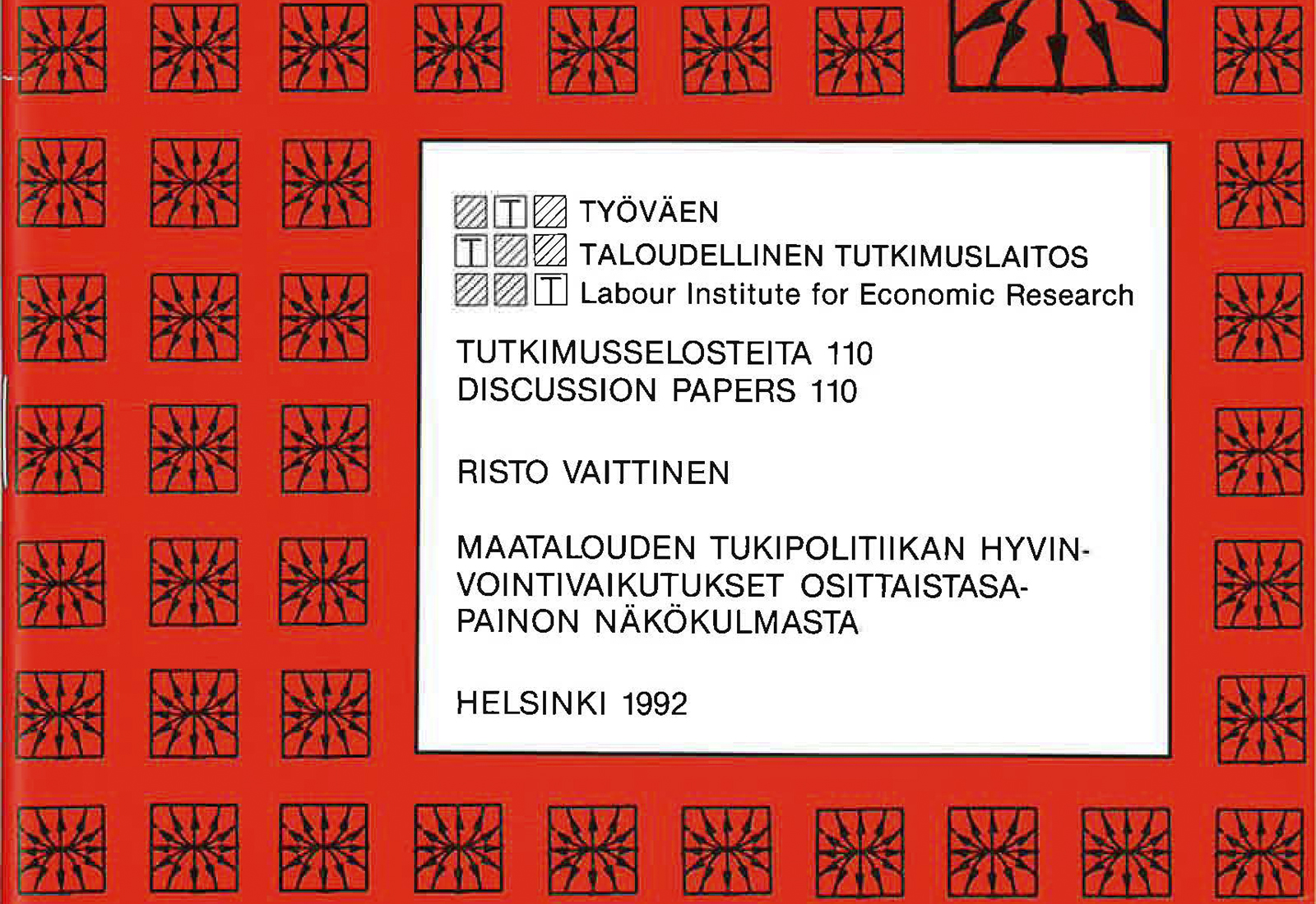 Maatalouden tukipolitiikan hyvinvointivaikutukset osittaistasapainon näkökulmasta