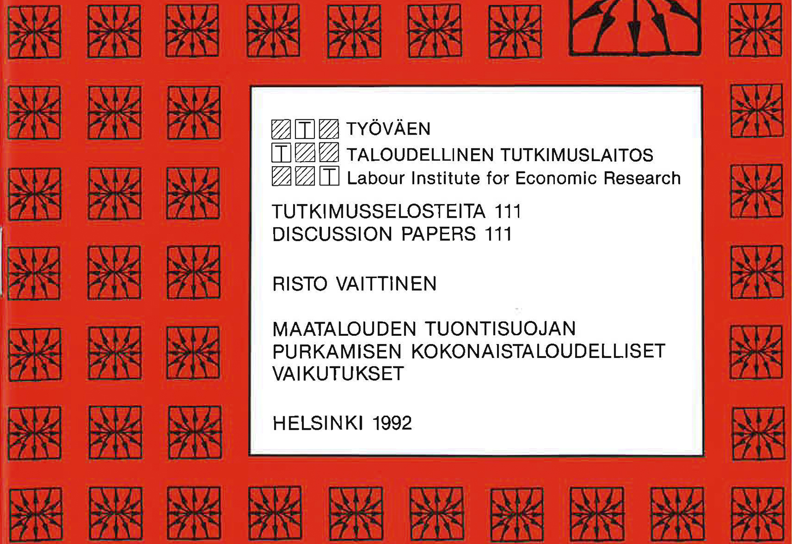 Maatalouden tuontisuojan purkamisen kokonaistaloudelliset vaikutukset