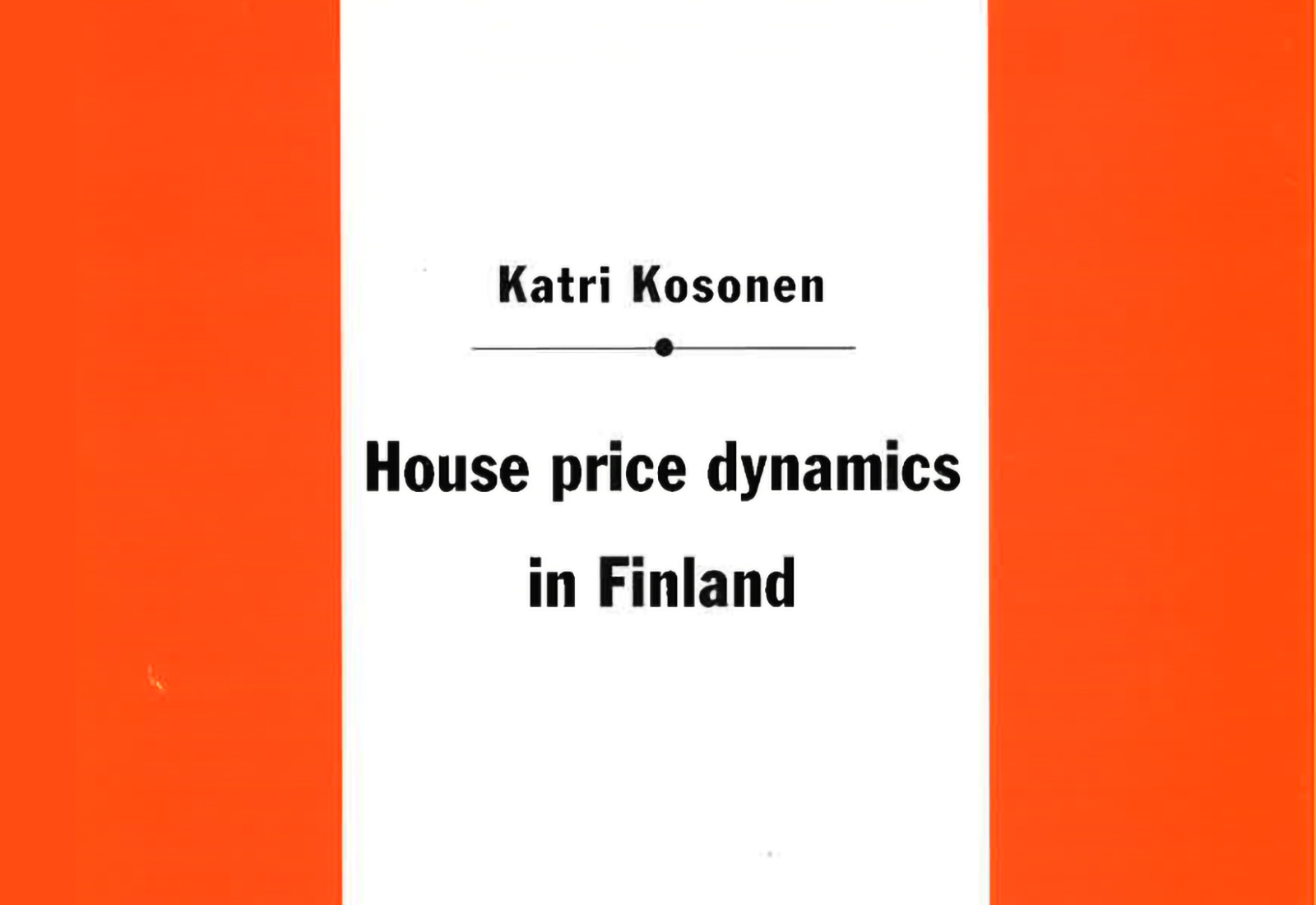 House Price Dynamics in Finland