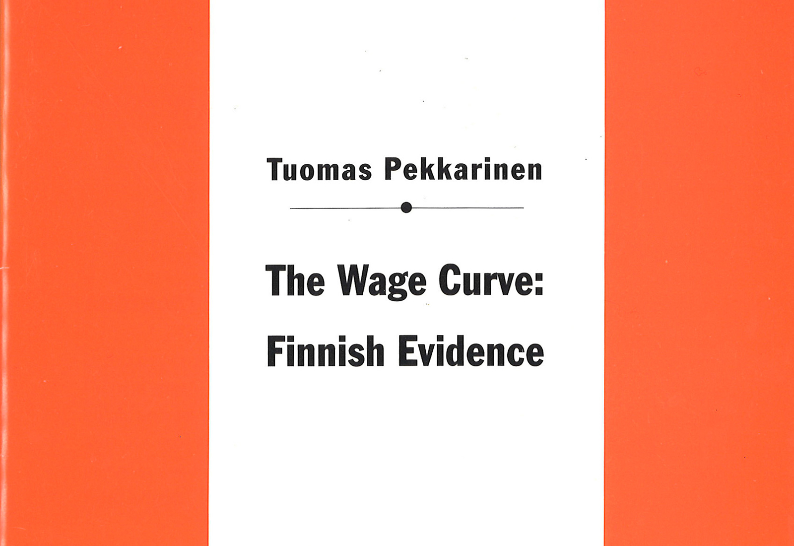 The Wage Curve: Finnish Evidence