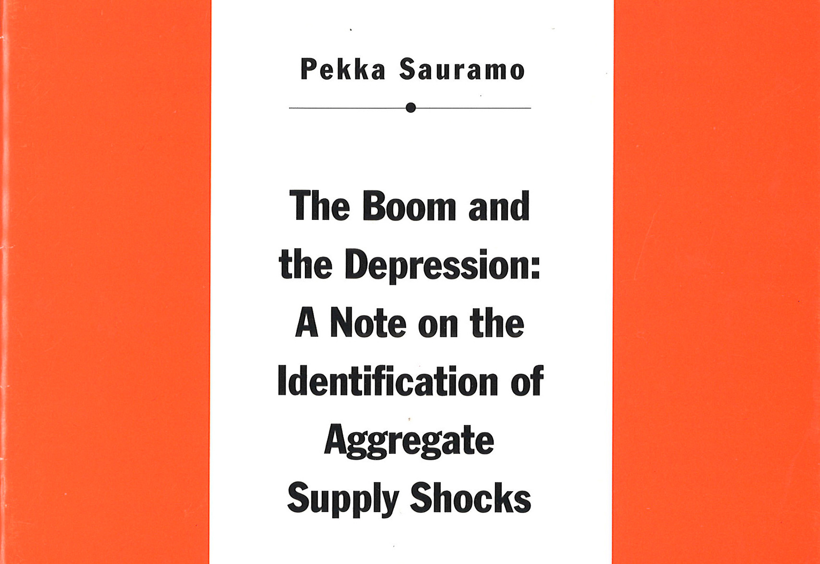 The Boom and the Depression: A Note on the Identification of Aggregate Supply Shocks
