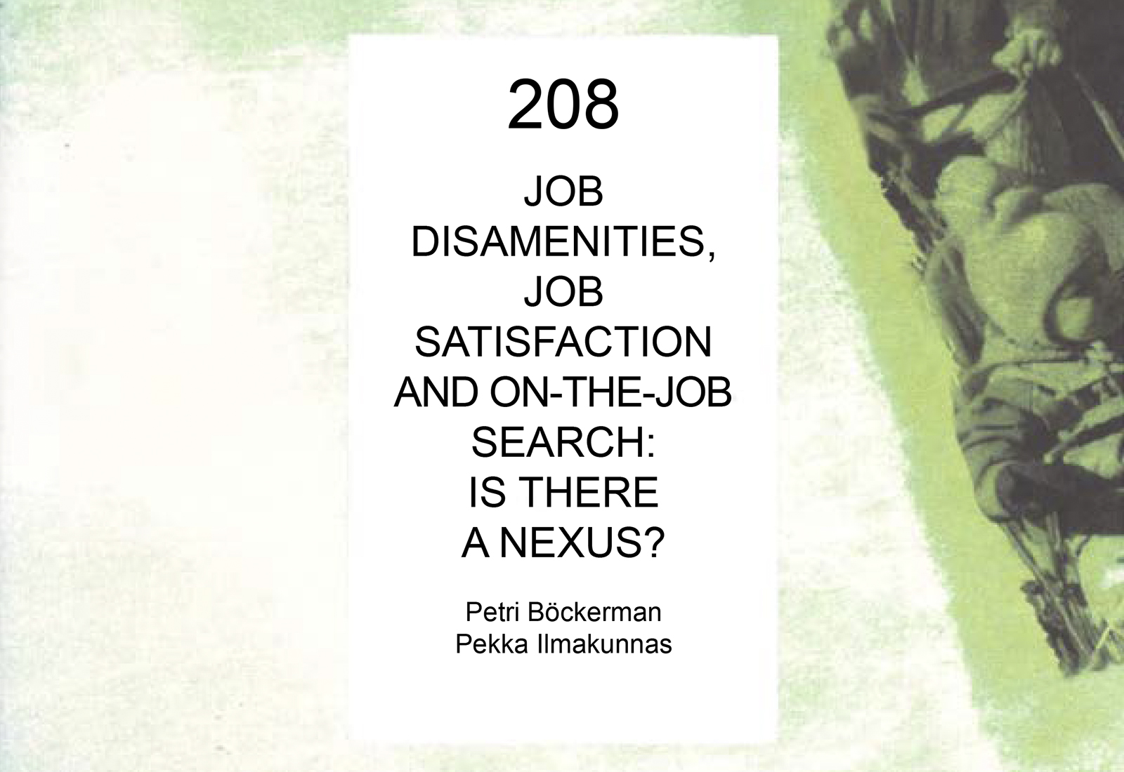 Job Disamenities, Job Satisfaction and on-the-Job Search: Is There a Nexus?