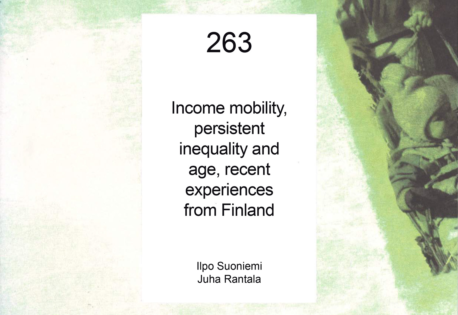 Income mobility, persistent inequality and age, recent experiences from Finland