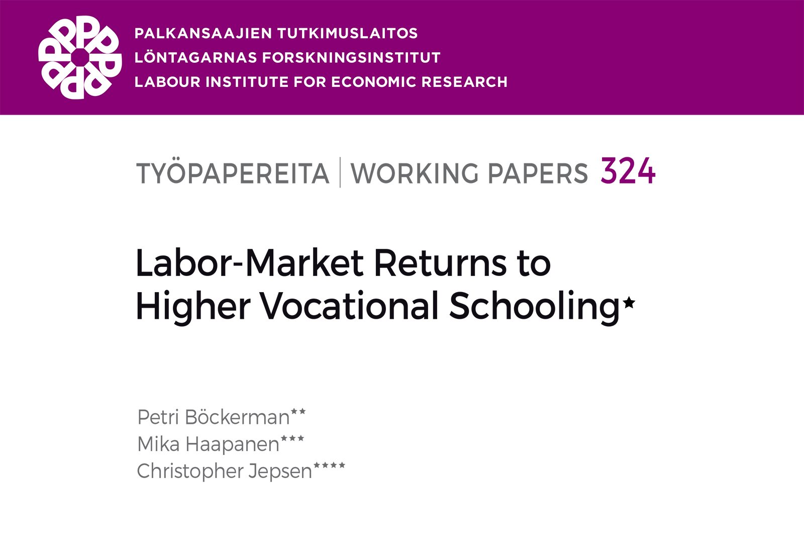 Labor-Market Returns to Higher Vocational Schooling