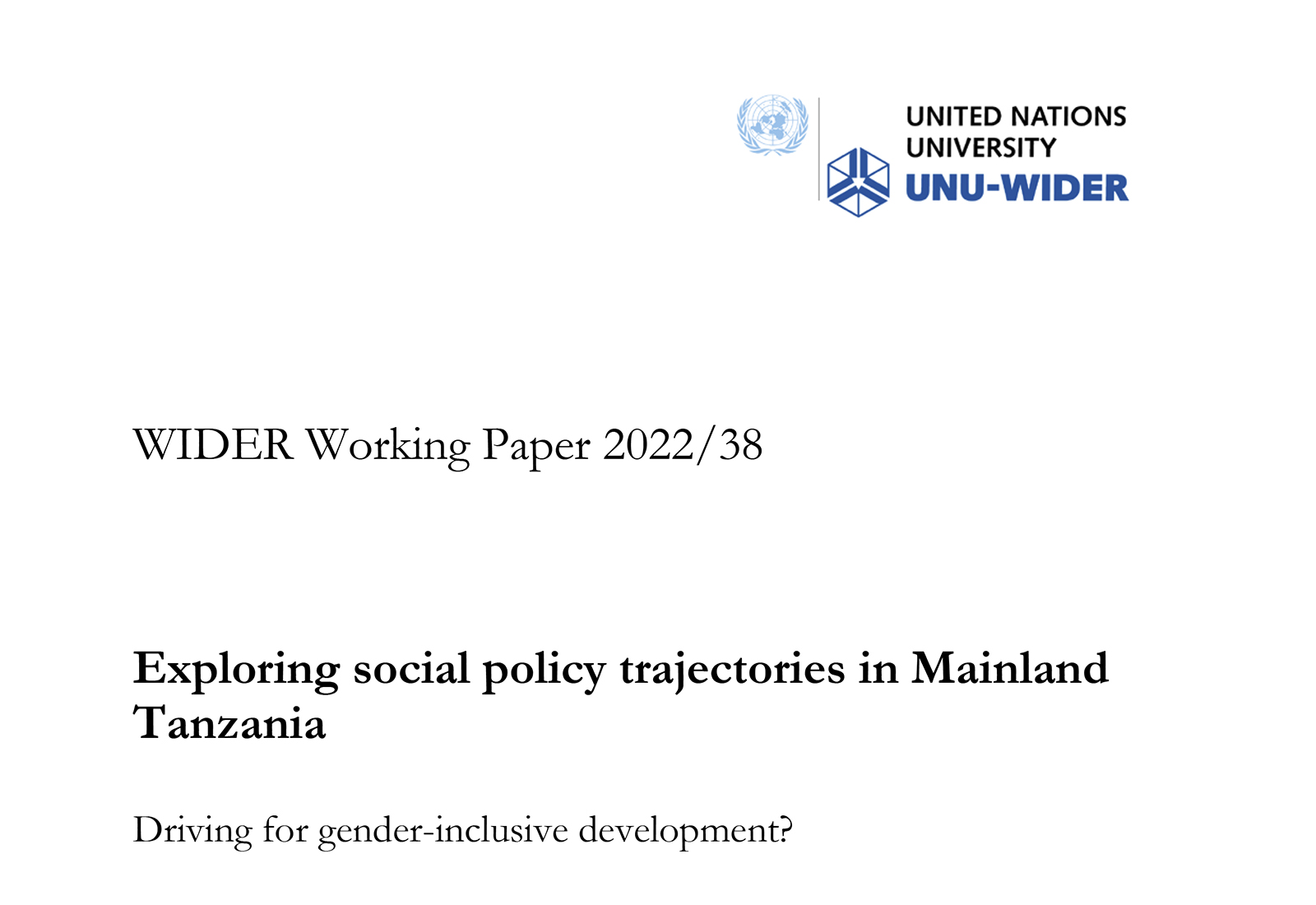 WIDER Working Paper 2022/38