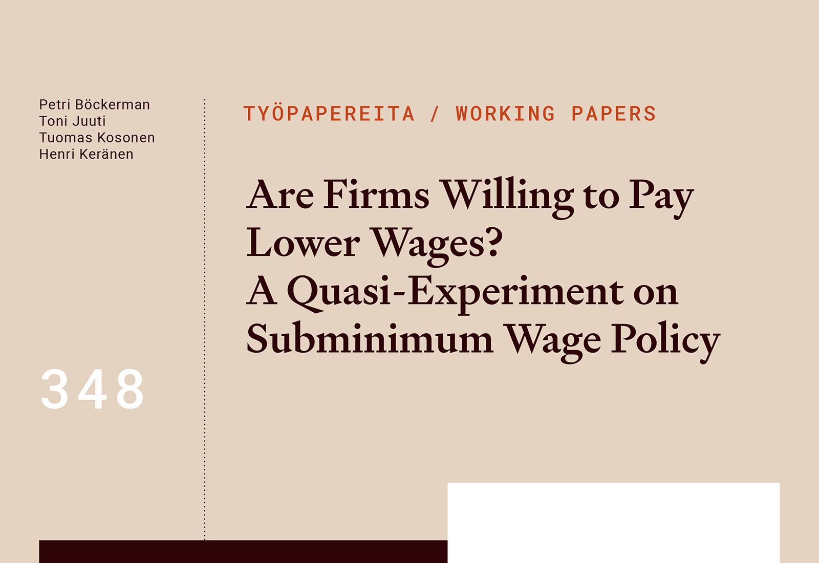 Are Firms Willing to Pay Lower Wages? A Quasi-Experiment on Subminimum Wage Policy