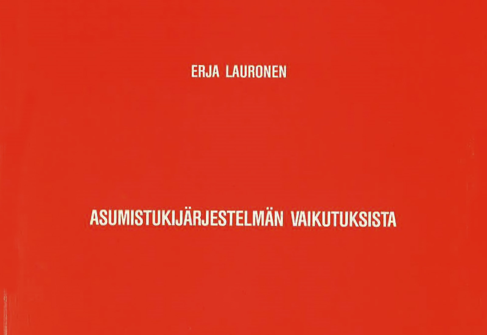 Asumistukijärjestelmän vaikutuksista