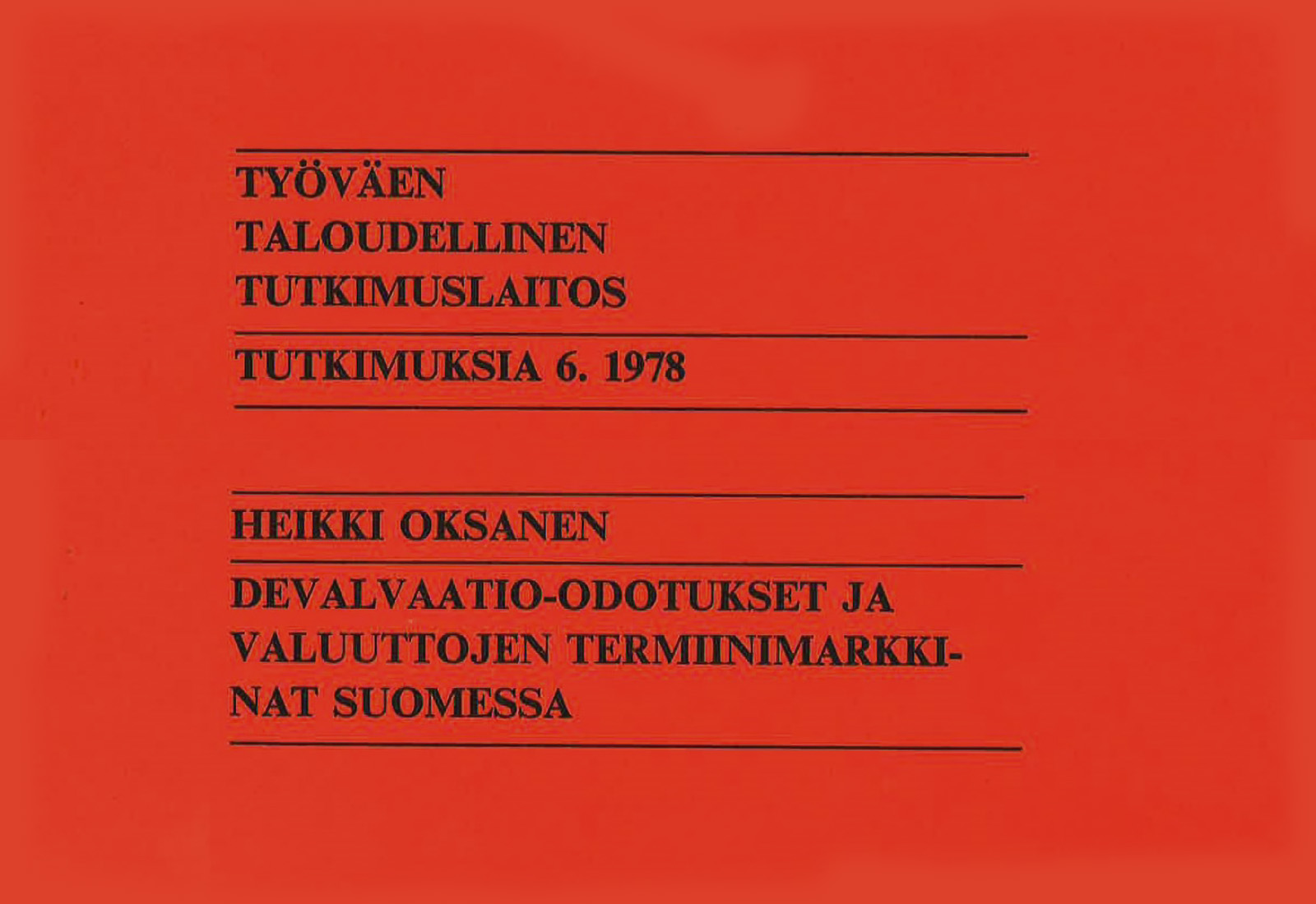 Devalvaatio-odotukset ja valuuttojen termiinimarkkinat Suomessa