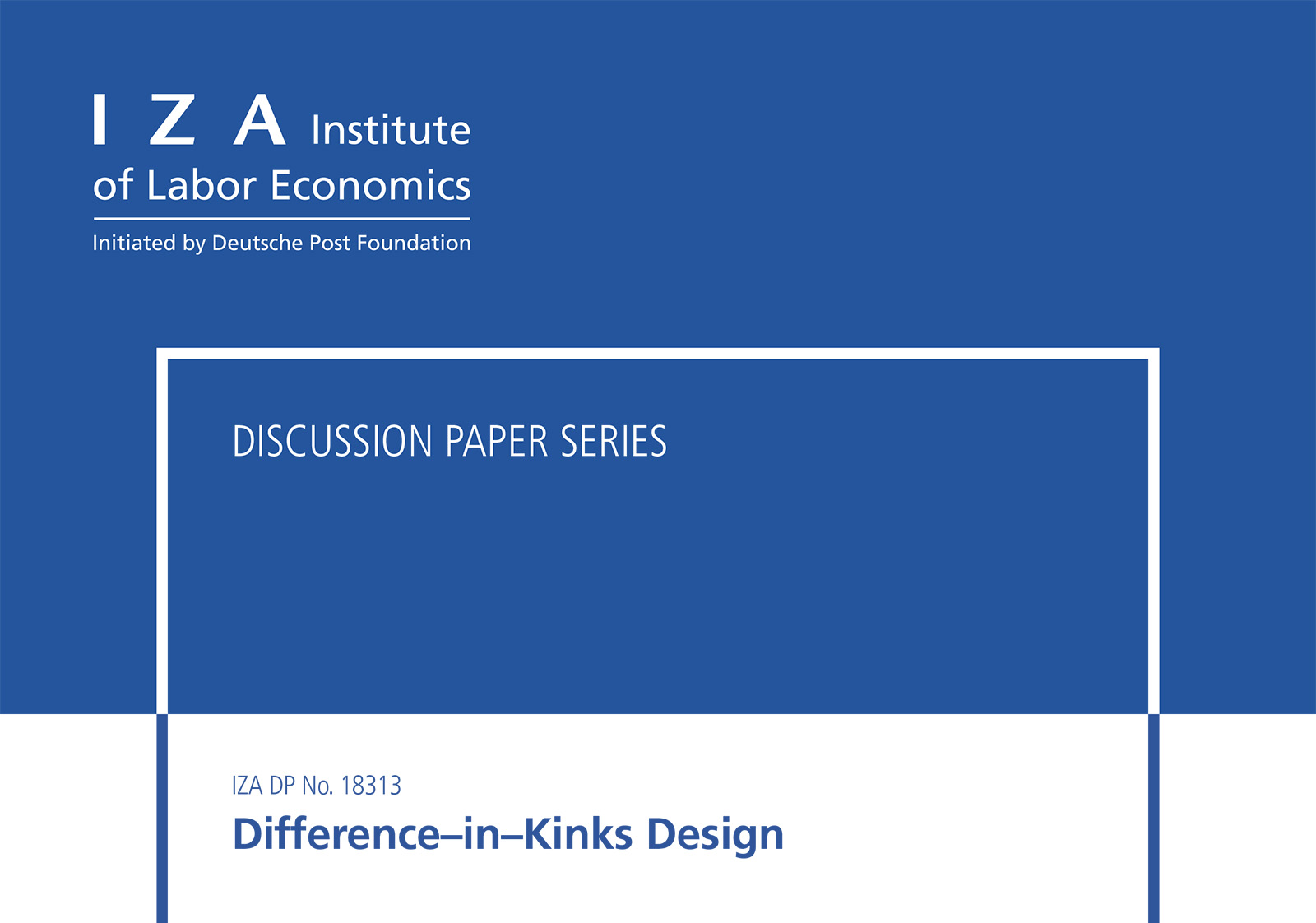 Difference–in–Kinks Design
