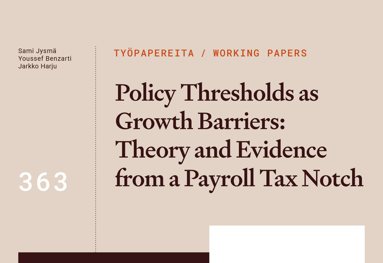 Policy Thresholds as Growth Barriers: Theory and Evidence from a Payroll Tax Notch