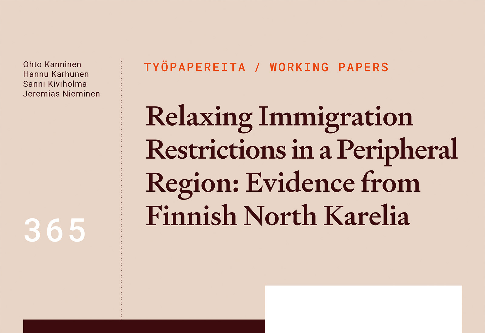 Relaxing Immigration Restrictions in a Peripheral Region: Evidence from Finnish North Karelia