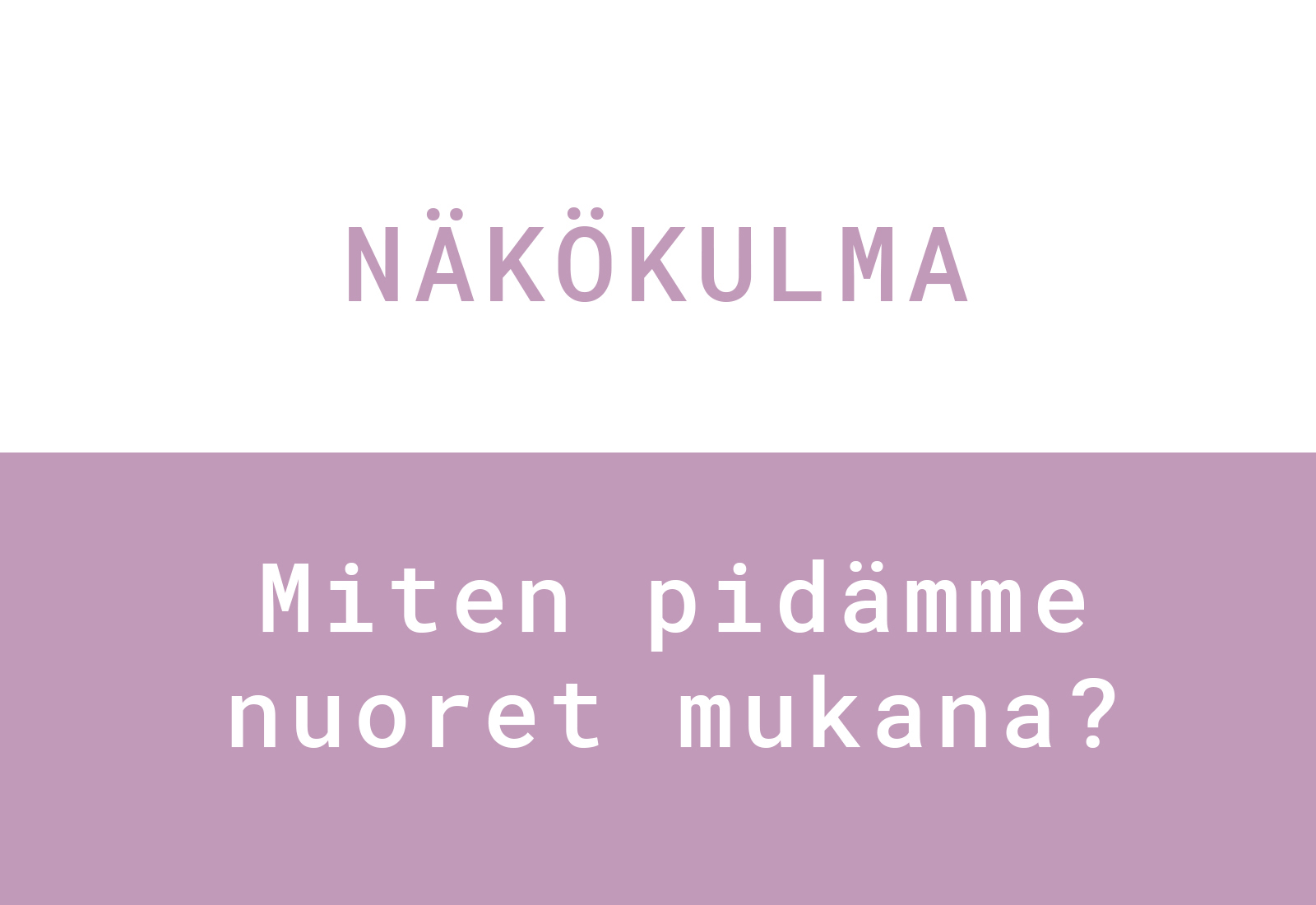 Sukupolvien välinen tasa-arvo ei toteudu Suomessa